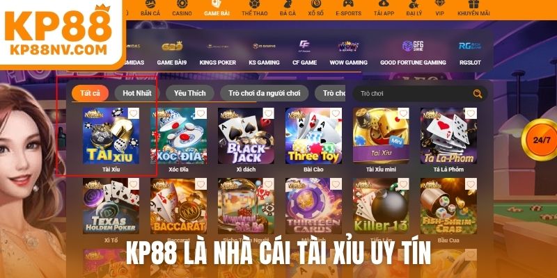 KP88 là nhà cái tài xỉu uy tín